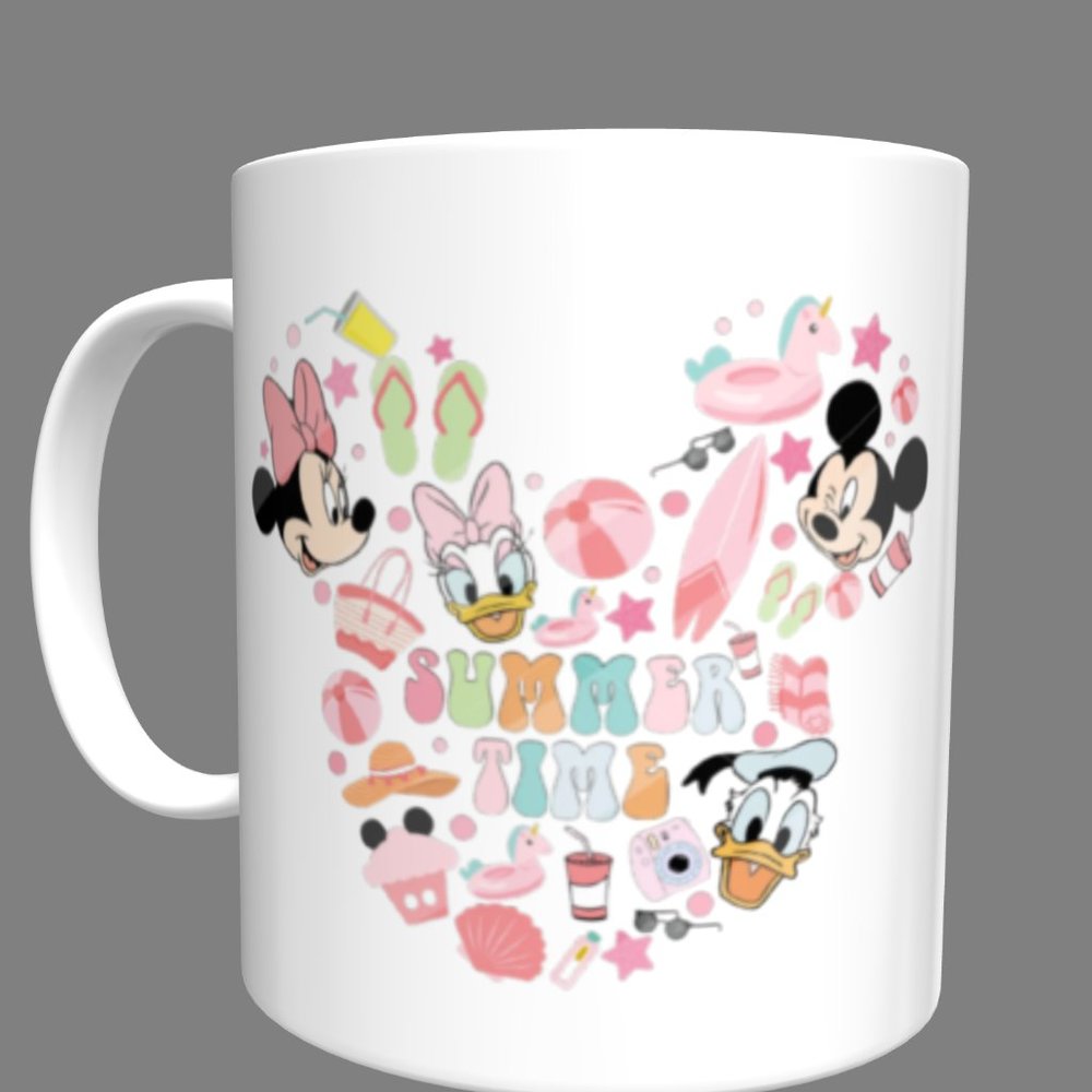 Minnie Mickey Summer Time Ears Mug Tea Mug Mom Mug Great for Office Gift,